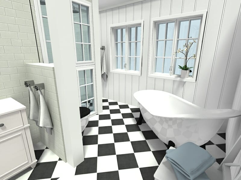 حمام های سیاه و سفید